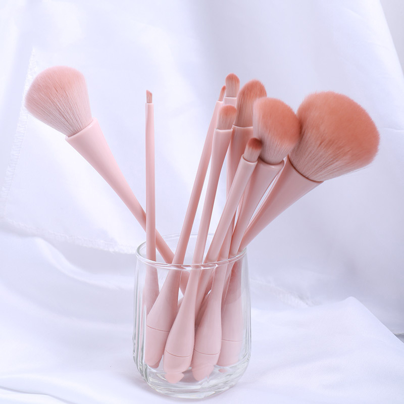 Pinceaux de maquillage à poignée facile rose Ensemble de pinceaux pour ombre à paupières